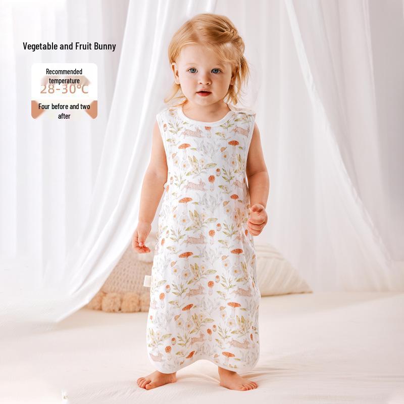 Summer Bamboo Cotton Sleeveless Baby Sleep Sack - Airy Anti-Kick Quilted Vest