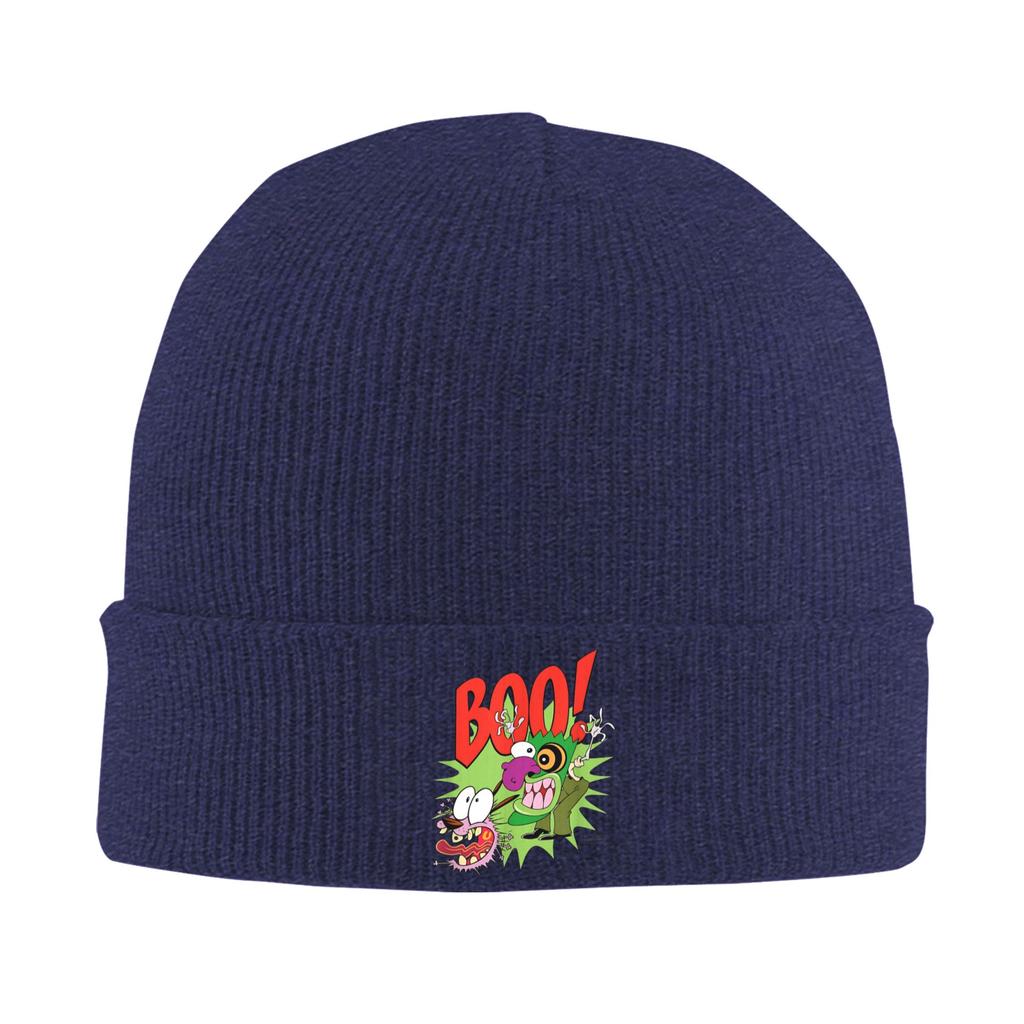 Courage Dog  Beanie Hats  Bonnet Hats Unisex Adult Street Y2K Hippie Knitting Hat Winter Design Warm Caps