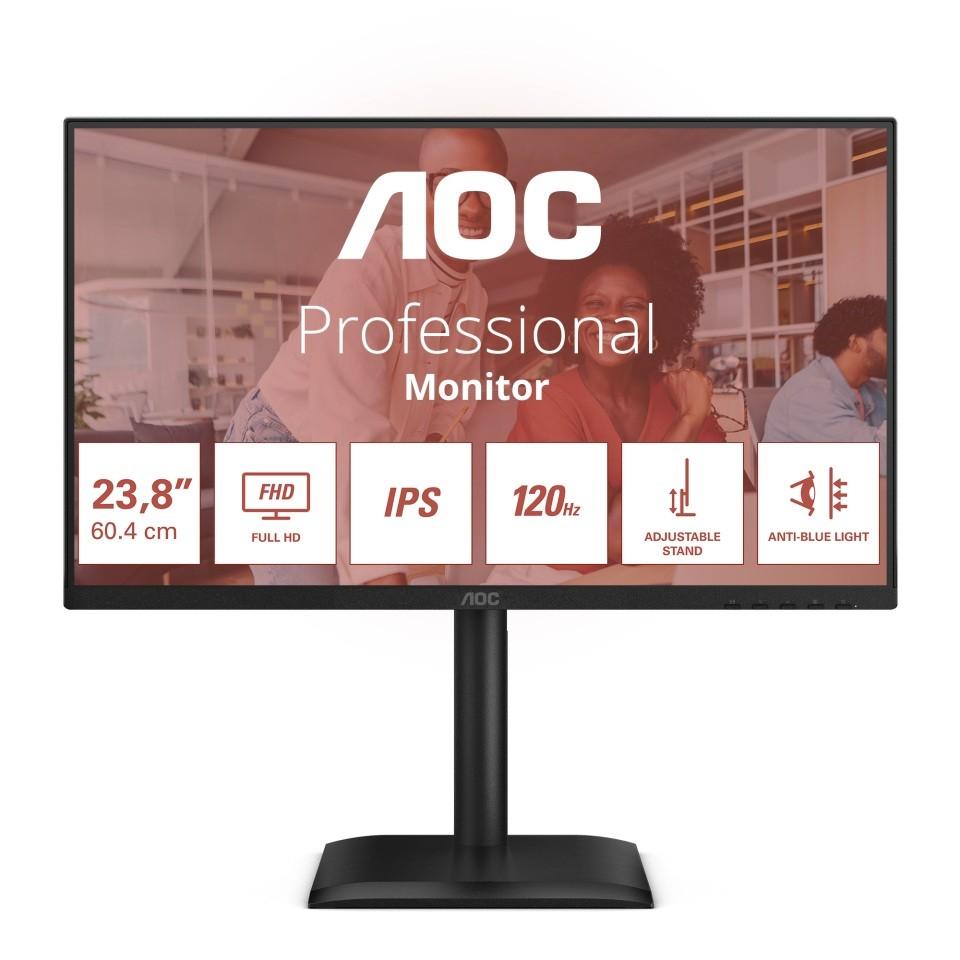 AOC 24E4U 23.8'' IPS 120Hz HDMI DP VGA Pivot