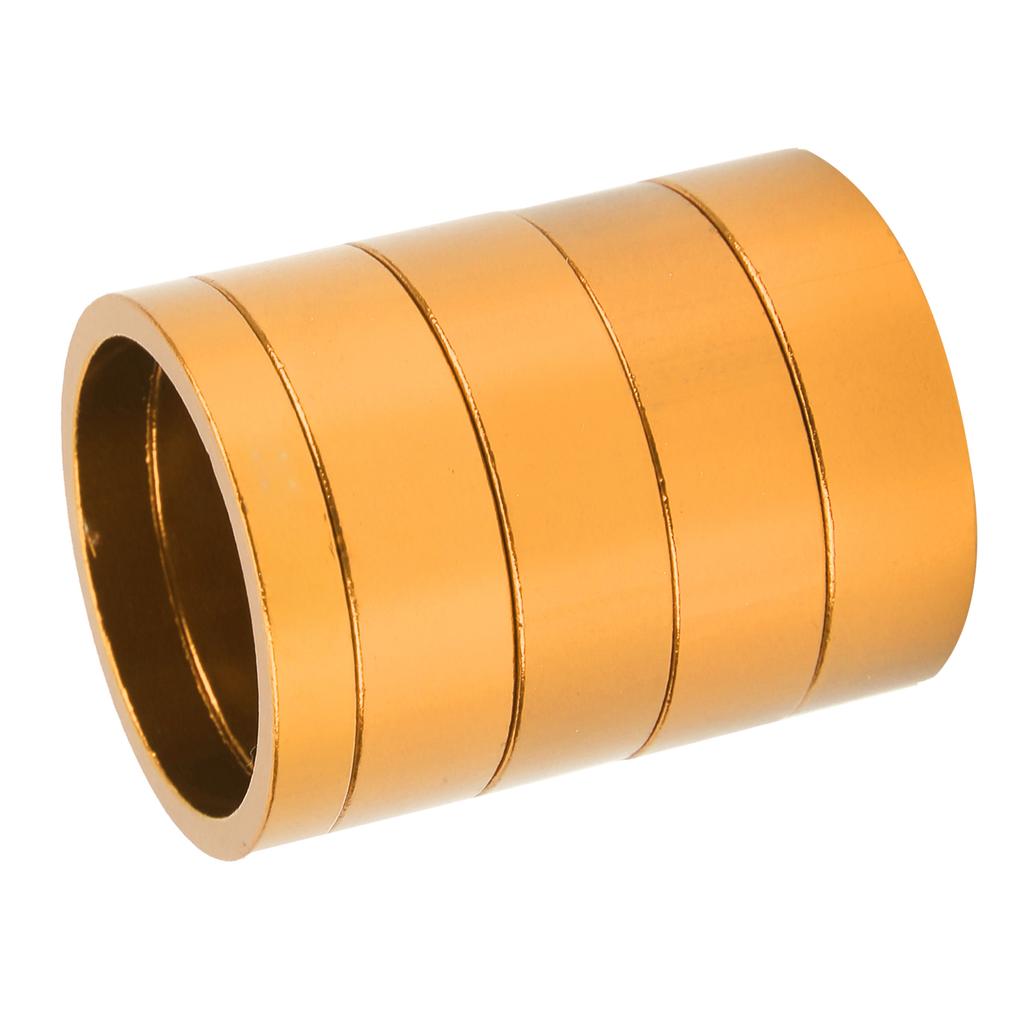 CANSUCC 5 SZT. 28,6 MM Zestaw Podkładek Pod Widelec Przedni Roweru MTB Podkładka Pod Stery Rowerowe Podkładka Dystansowa Pod Stery Uszczelka Widelca Złoty