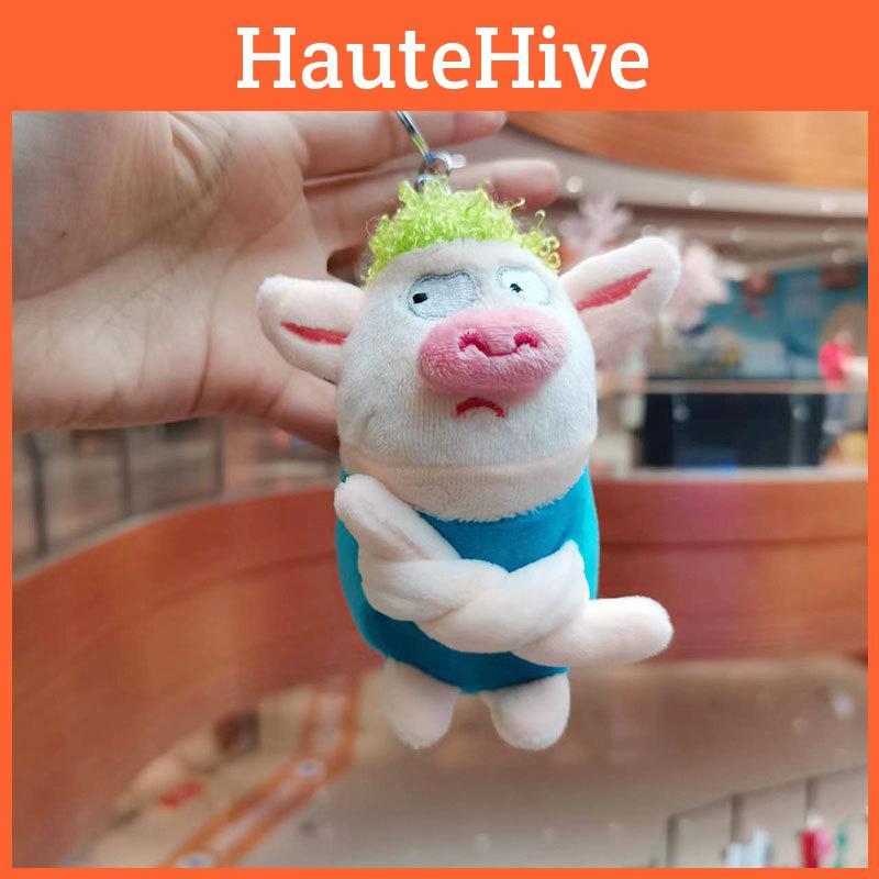 Adorable Green Pig Keychain Plush Toy Cute Animal Stuffed Doll For Kids Gift