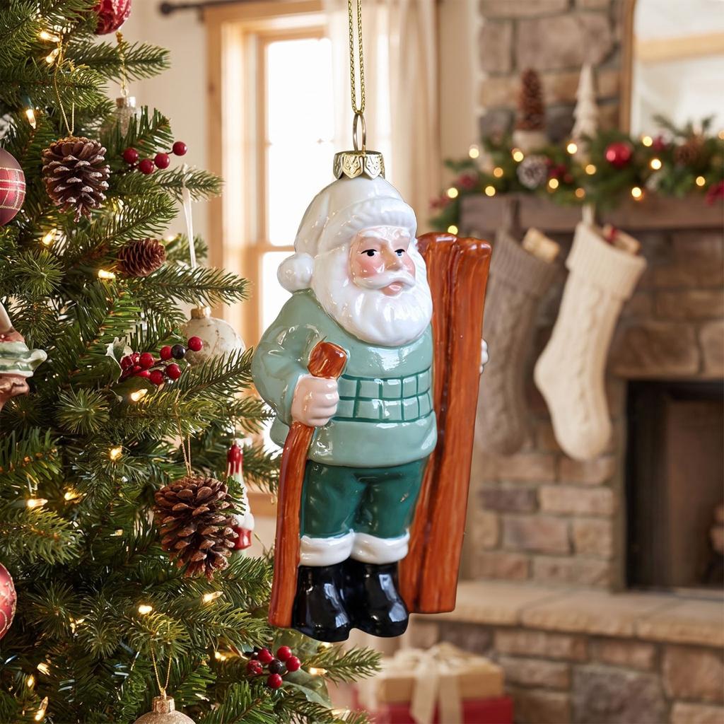 Green and Plastic Christmas Tree Hanging Ornament Holiday Decoration