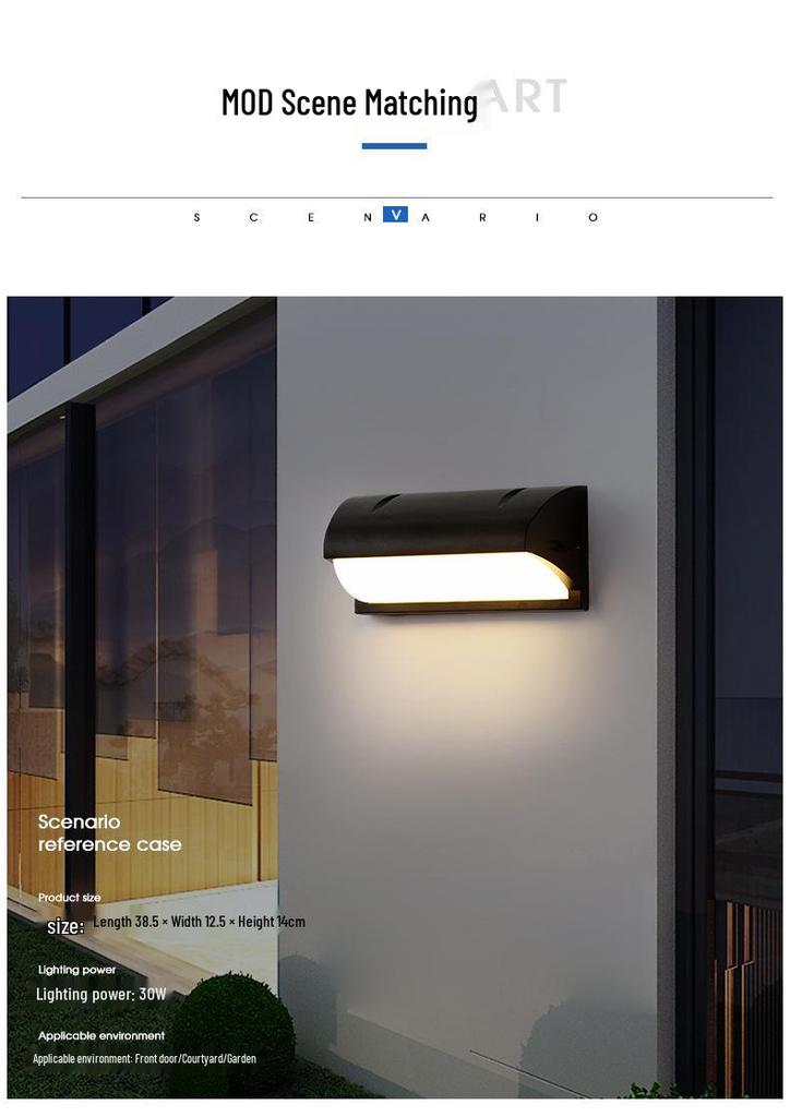 Waterproof LED Motion Sensor Wall Light for Outdoor Hotel, Garden, Villa, Balcony, Courtyard