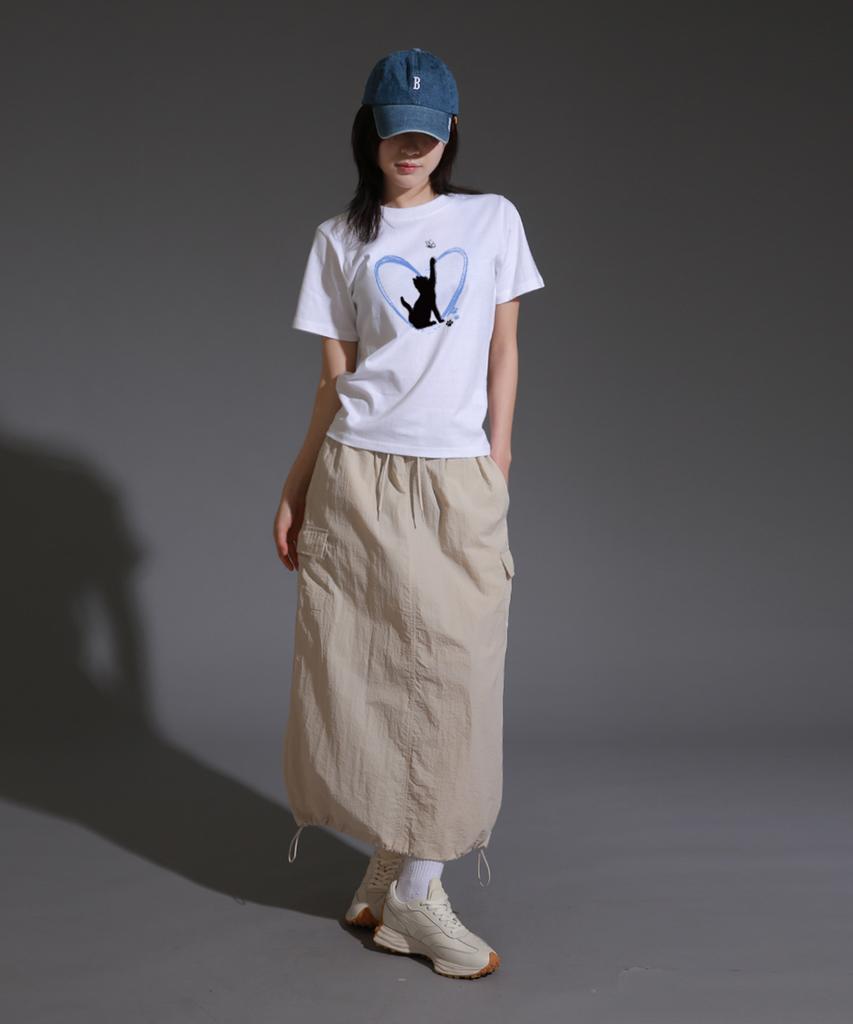 LIKE THE MOST Women'S Freecat Regular Short Sleeve T-Shirt_White