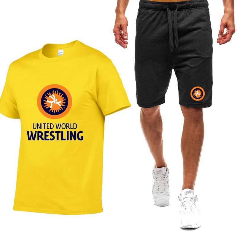 Summer Men's Short Sleeve Shorts Set Fashion Casual Street Quick Dry Sports Suits