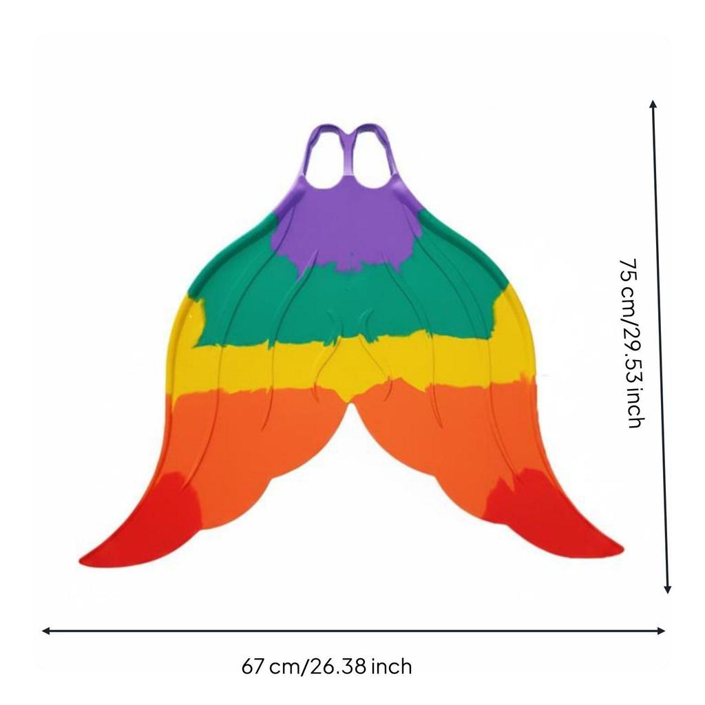 Professional Swimming Fins Mermaid Monofin Silicone Rubber Aquatic Gear Swim
