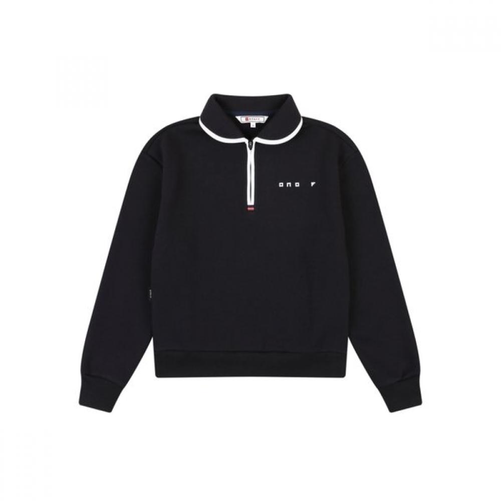 ONOFF Women S looSe FiT Half Zip T ShirT Of9103lb Navy