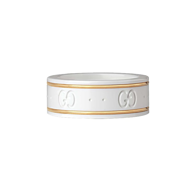 GUCCI 18K Gold With White Zirconia