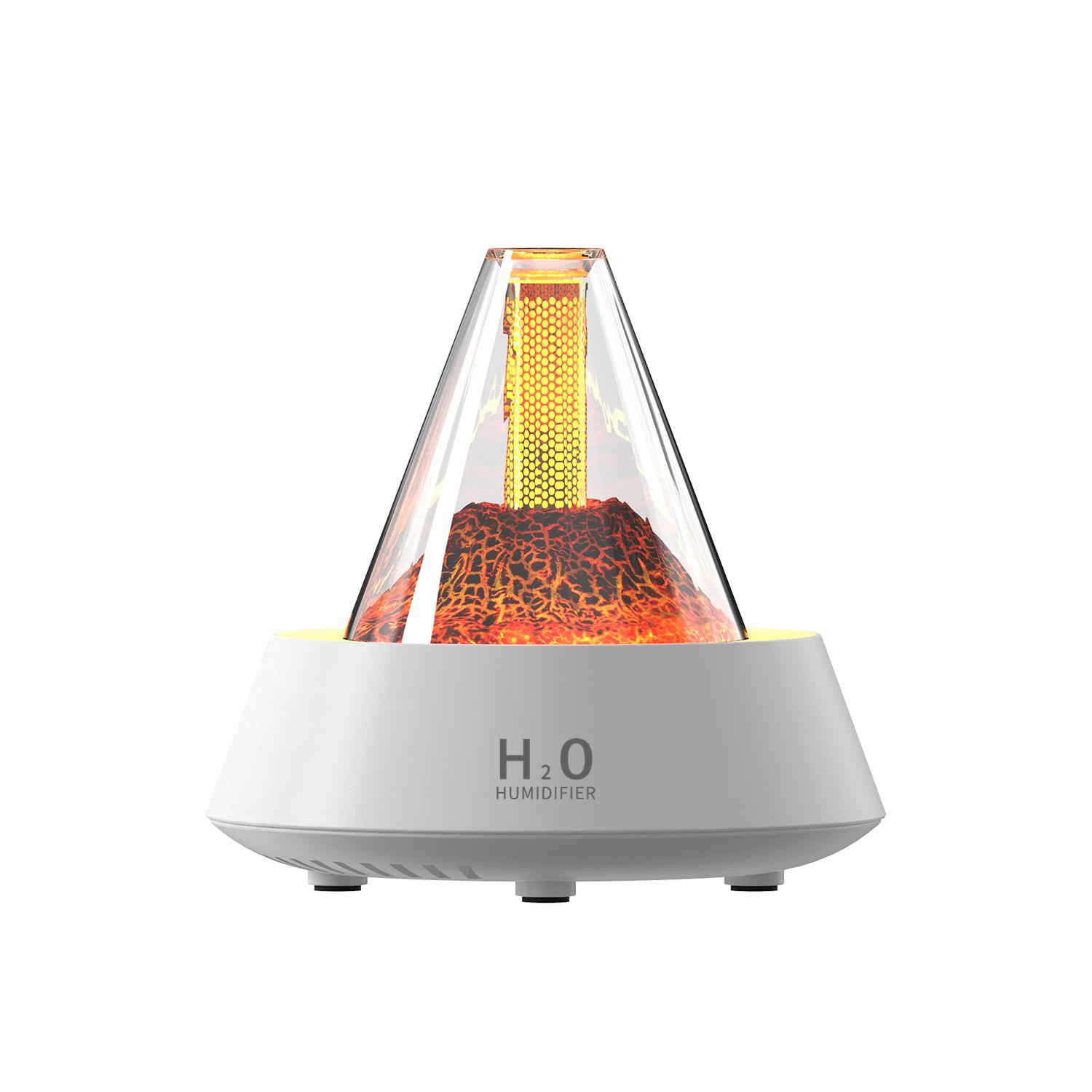 Unique Essential Oil Diffuser Volcanic Lava Aroma Diffuser Colorful LED Night Light Portable Mini 80ml Candlelight Diffuser Color box&USB