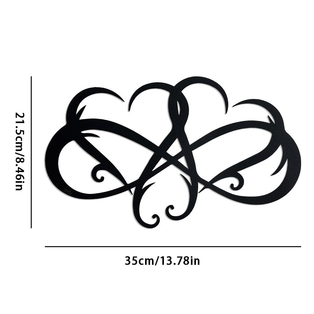 Wall Decoration Heart Metal Sculpture Heart Metal Wall Art Cast Wall Decor Geometric Metal Wall Infinity Heart Wall Decor