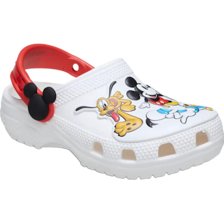 Crocs Mickey Friends Classic Clog Comfortable Versatile Low-Top Walker Shoes Baby clogs White 211485-90H