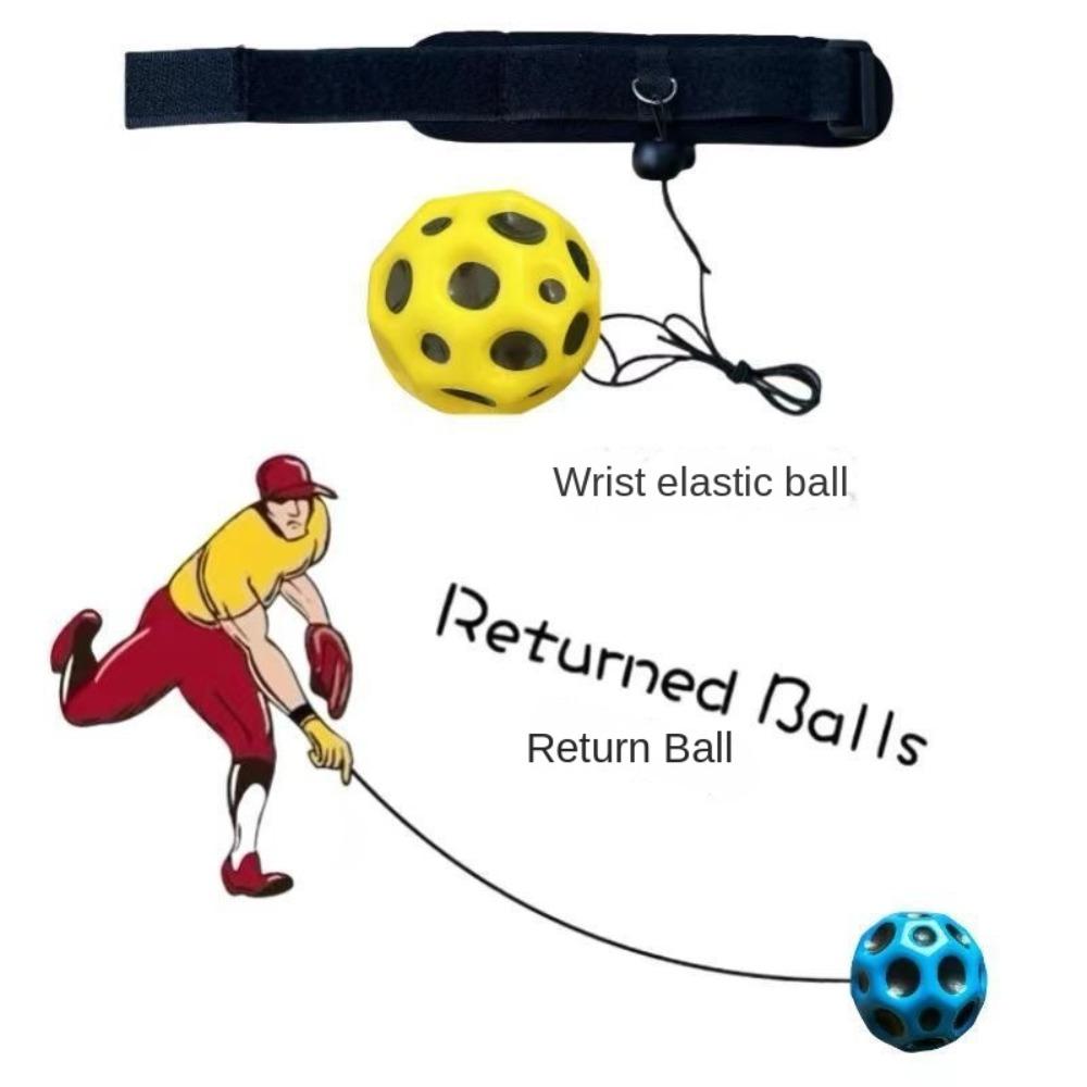 Exercise Wrist Return Rubber Ball Hand Ball Game Wrist Elastic Ball High Bouncing Ball  Children