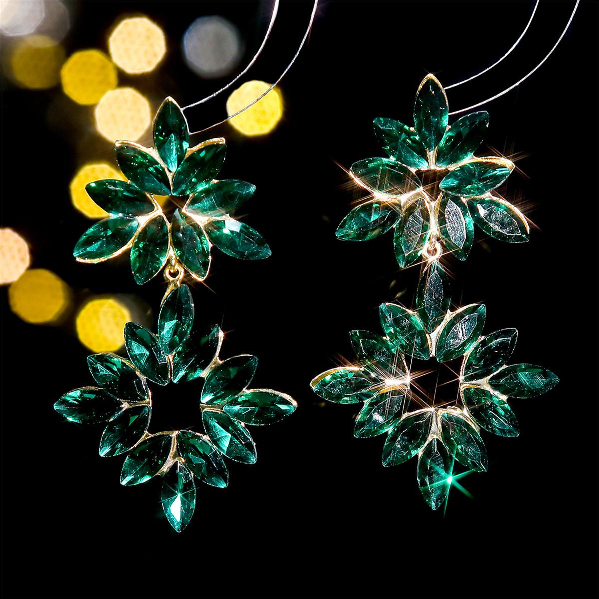 

Модні квіти-сніжинки, блискучі кришталеві сережки Персоналізовані перебільшені балетні сережки Жіночі сережки 1 пара