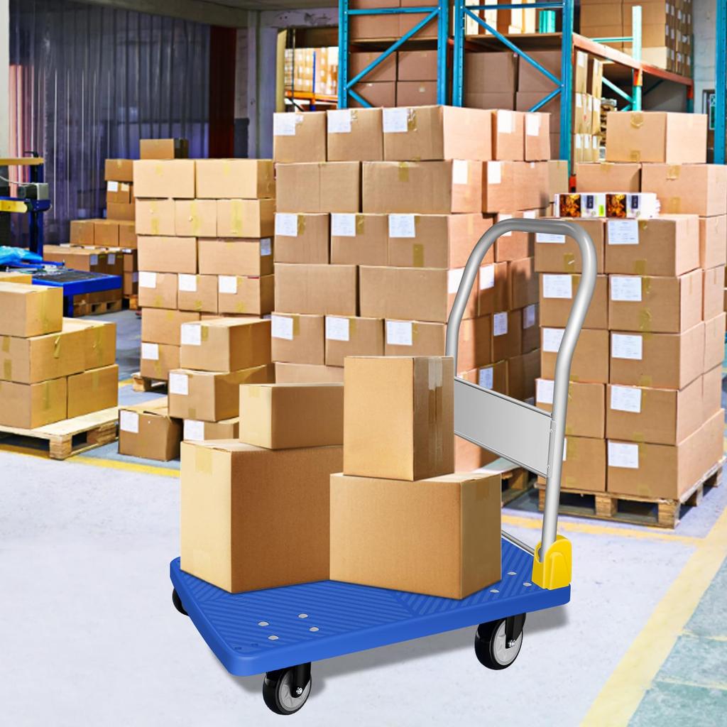 JZOOOZ Folding Hand 400kg Load Capacity Ideal for Automobile Disaster and Household Compact Truck, Lightweight, (600x900mm/Blue), Quiet,
