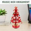 Christmas Tree Music Box Creative Wooden Handmade Miniature Fair-Sounding Melodies Home Decor Gift For Women Girls