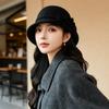 Women S Vintage Bucket Hat With Flower Pom Pom For Autumn Winter