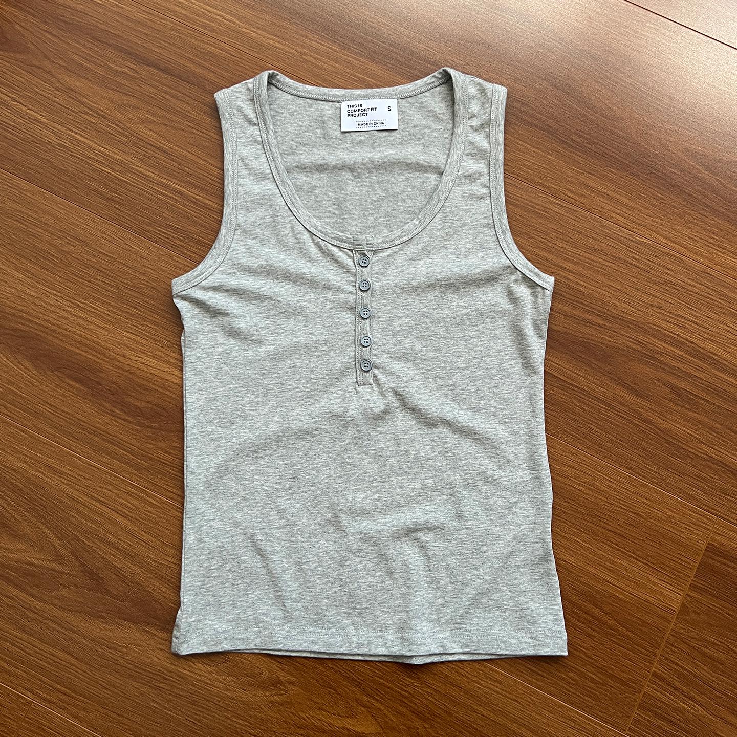

Yu Tanglan Spicy Girl Tencel Modal Round Neck Vest: Summer Basic Solid Color Women s Outerwear Large