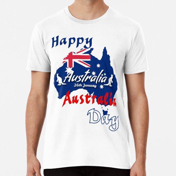 

Australian Day Map Premium T-Shirt S to 5XL Made in the AU/USA T-Shirt 4XL
