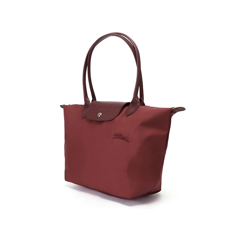 LONGCHAMP Le Pliage Green Recycled Canvas Shoulder Bag Medium Women's Pomegranate 2605919P98
