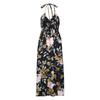 Vacation Casual Suspender Long Skirt Sexy Elegant V-neck Floral Dress