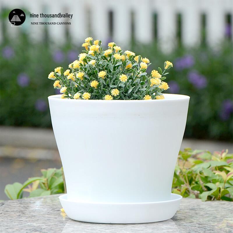 Jiuqiangu Harz-Blumentöpfe mit Untersetzern