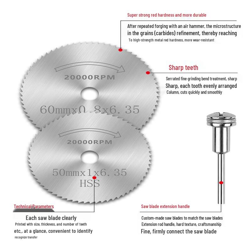 Matsuzaki High-Speed Steel Mini Circular Saw Blades for Drills
