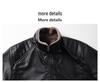 Modische, verdickte Lederjacke aus Samt für Herren - Leichter Business-Casual-Stil, Karreekragen, Ideal für Herbst/Winter