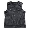 Harley Son of Chaos Motorcycle Waistcoat Back Heart Layer Cowhide Leather Fine Soft Leather Round Collar Short Slim Shape