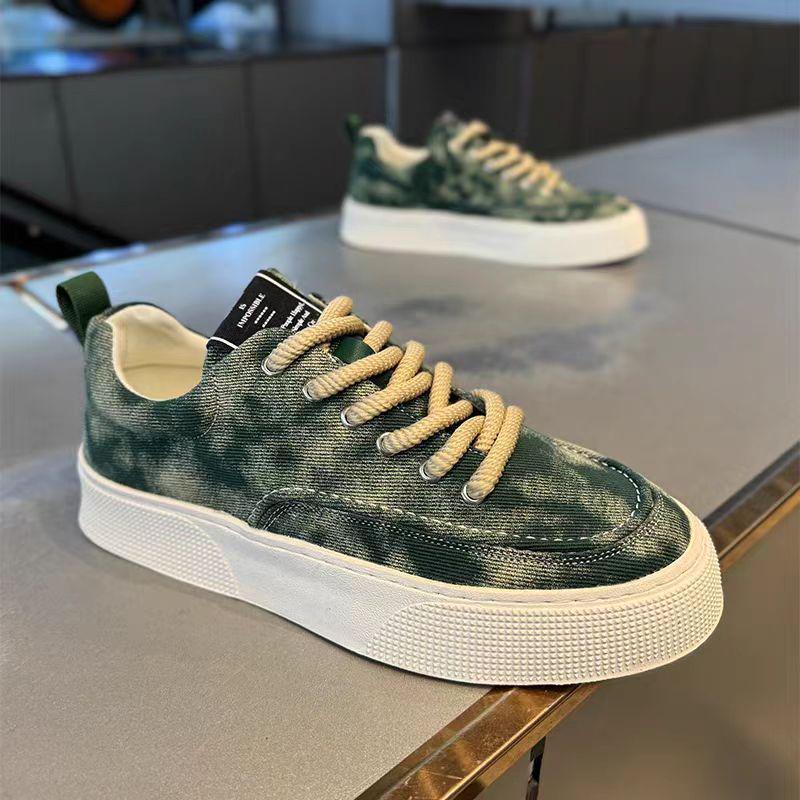 

Мужские дышащие кроссовки Лето 2025, Универсальные белые повседневные спортивные туфли на толстой подошве 43