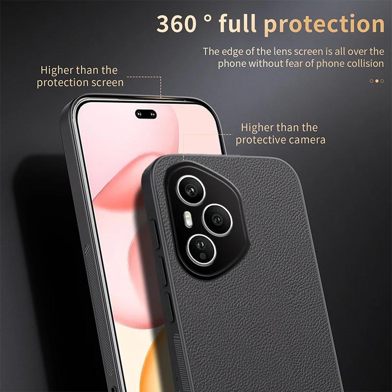 Luxury Business Leather Soft Frame Magnetic Cover For Honor 400 Pro Honor400Pro 5G Phone Cases Capa