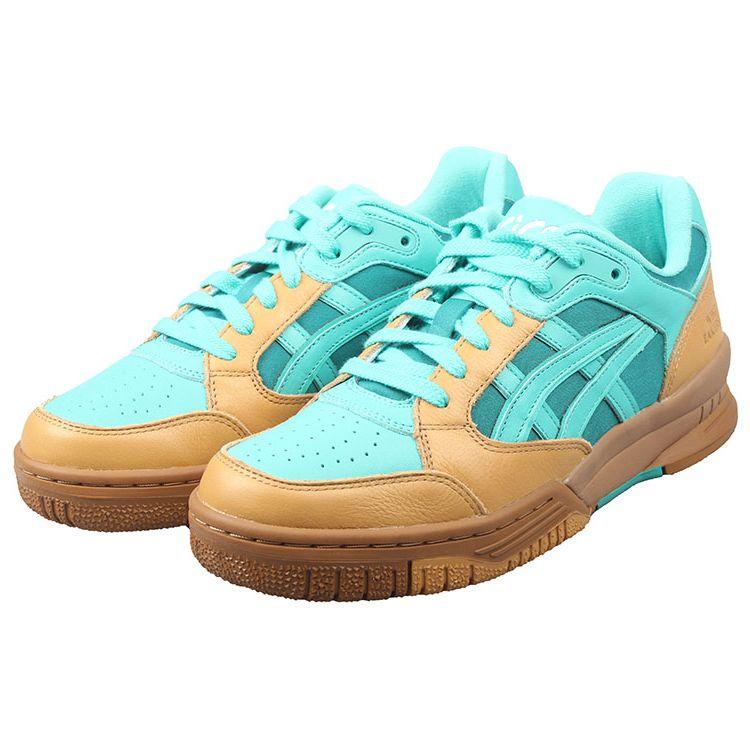 Asics Gel-Spotlyte Leder Stoff Synthetik Retro National Domination Unisex Sneaker Braun Blau 1203A240-300