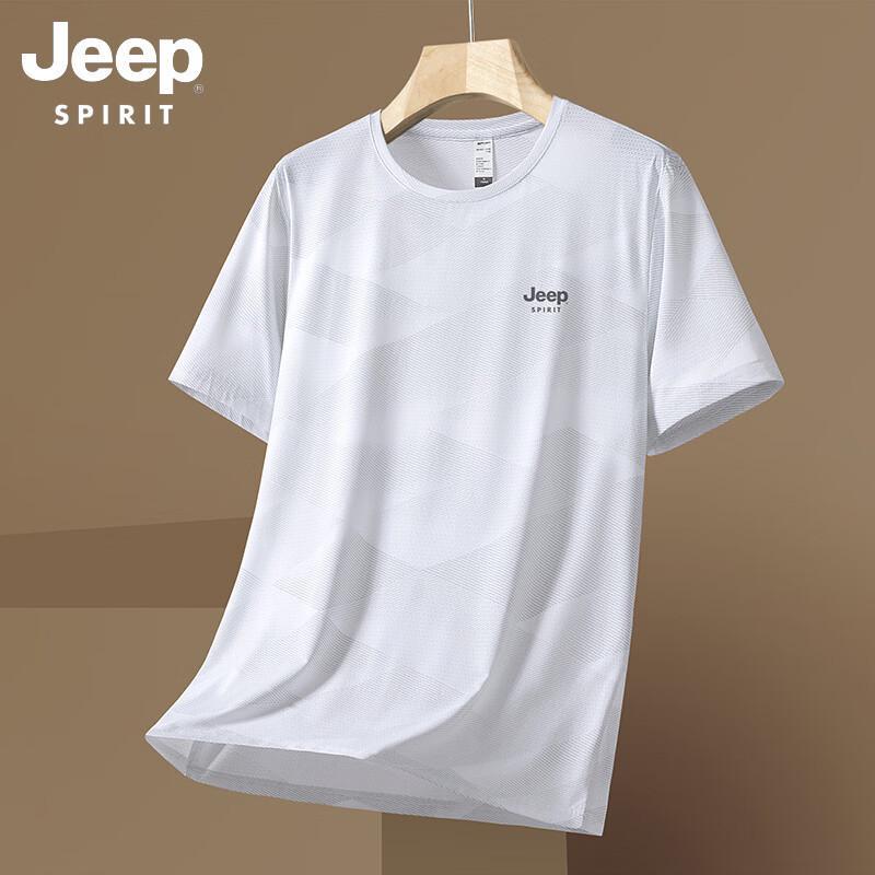 JEEP SPIRIT Men's Ice Silk Quick Dry Short Sleeve T-Shirt