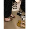 Rhinestone with Ballet Mary Jane Shoes 2025 New Spring and Autumn Square Head Shallow Mouth Versatile Flat Bottom French Gentle Single Shoes