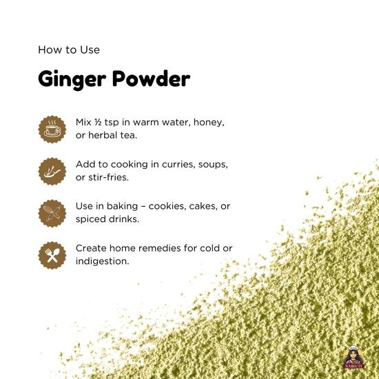 Nairuti Vyutpadan Ginger Powder 200g x 5 (1 Kg) | Premium Saunth (Adrak) Powder | Pure & Natural Dry Ginger | Ideal for Chai Masala, Ayurvedic Recipes