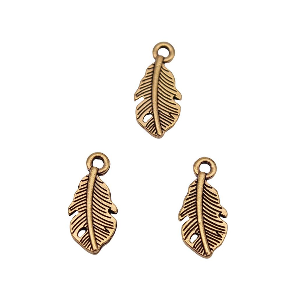 Feather Charms Multi Color Alloy Leaf Pendants For Boho Style DIY Jewelry Accessories