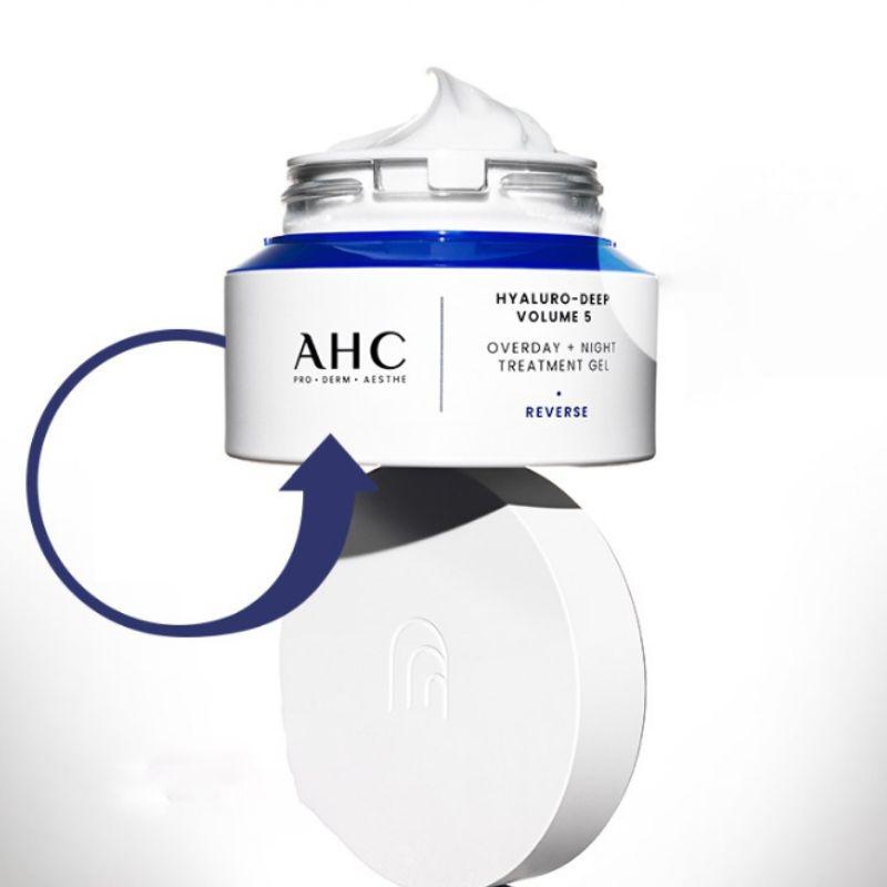 AHC Hyaluro Deep Volume 5 Over Day & Night Treatment Gel 50ml – 24H Hydration & Plumping Gel for Smooth, Bouncy Skin