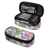 Pencil Case High Capacity Wear Resistant Polyester Easy Open Zipper with Main Compartment Mesh Pocket and Pen Slots for Students