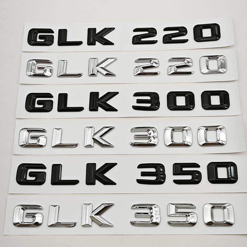3D ABS Car Letters Logo GLK220 GLK300 GLK350 Badge Rear Trunk Sticker For Mercedes Benz GLK220 GLK300 GLK350 X204 Accessories