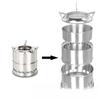 Portable Stainless Steel Folding Camping Stove - Smokeless, Windproof, Compact Outdoor Heater