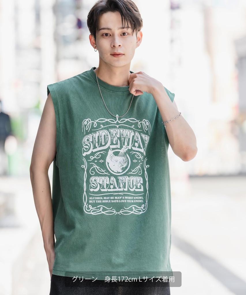 [VERBESSERT] [SIDEWAYSTANCE] Label Pigment Ärmelloses T-Shirt