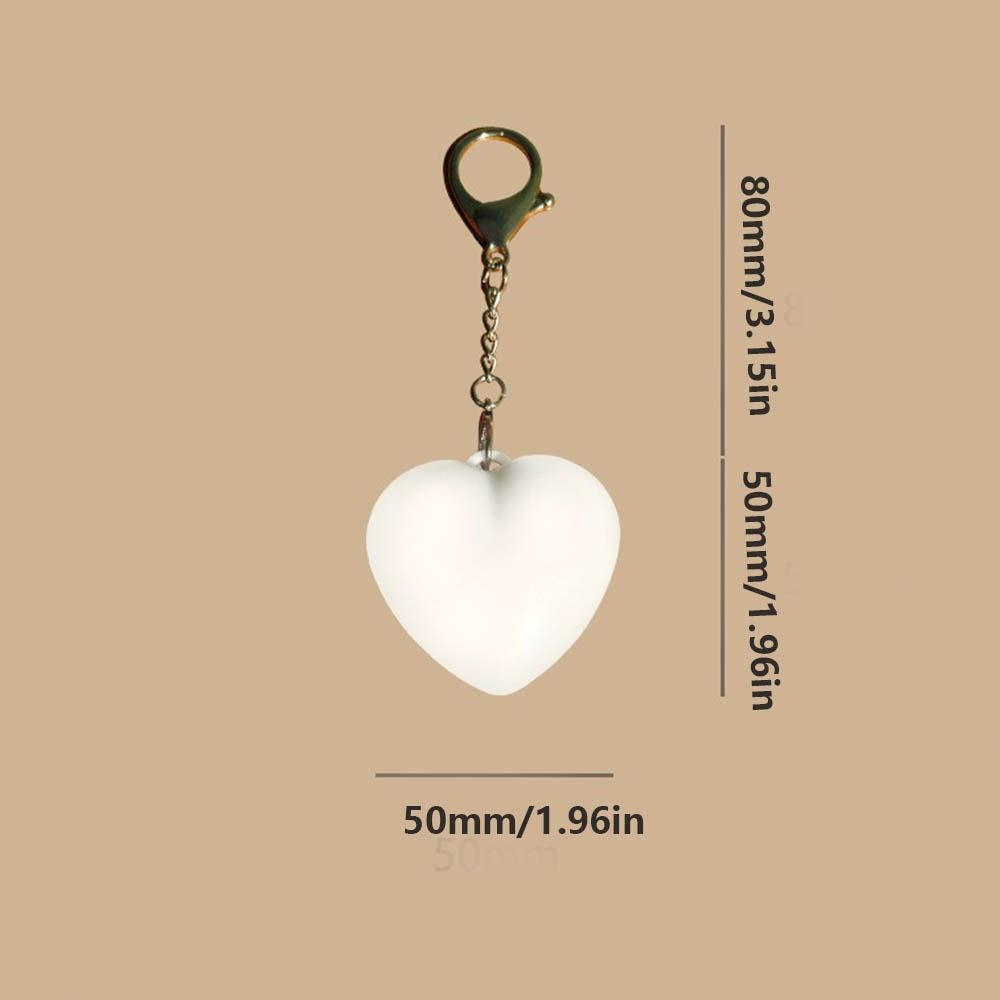 Rechargeable Backpack Flood Light Touch Sensitive Heart Shape Bag Lamp  For Women/Girls