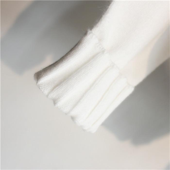 Black White Autumn Winter Sweaters Women Soft Thick Loose Fit Knitted Pullovers Long Sleeve Turtleneck Sweater