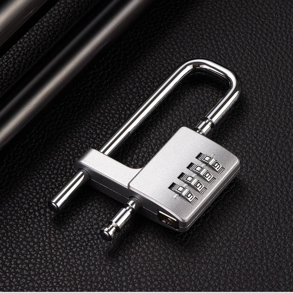 Security Lengthened U-shaped Lock 4Digit Password Lock Head Combination Padlock Wardrobe
