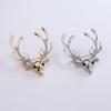 Rhinestone Christmas Badge Animal Deer Metal Brooch Unique Elk Head Brooch  Boys