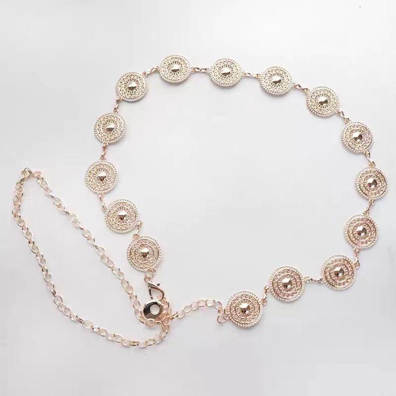 Elegant Vintage Metal Waist Chain Accessory Stylish Design For Skirts And Outfits