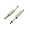 Headphone Plug 1/4" Mono Jack Adapter Soldering Audio Connector 6.35mm Male Jack 6.35mm Audio Plug