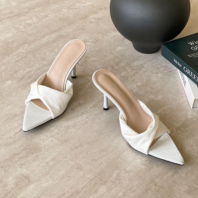 Fashion Fashion Pointed Toe Ladies High Heels Pumps Shoes Female Slides Footwear Slip On Elegant Women Thin Heels Shoes