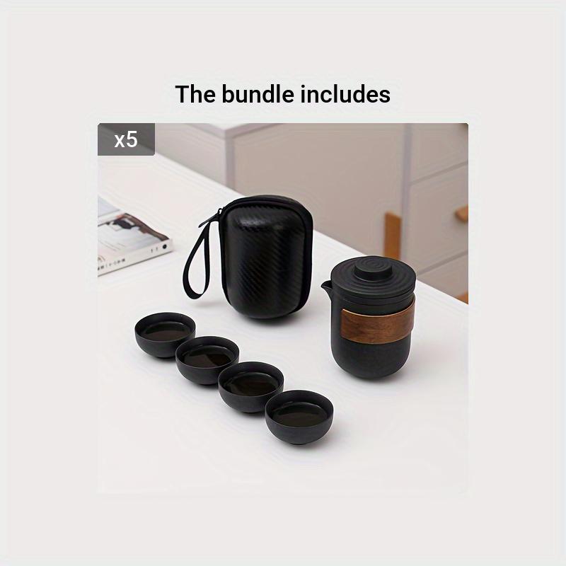 5ks/sada Čajová konvice a šálek Čínská přenosná Jedna čajová konvice a čtyři šálky Komerční