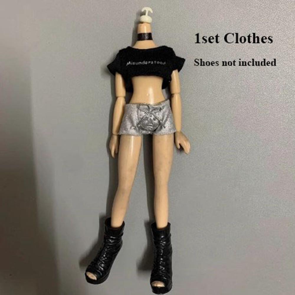 Kids Toys Doll Outfit Skirt Fashion T-shirt Pants Doll Dresses Clothes for 1/6 BJD 27~28cm Doll