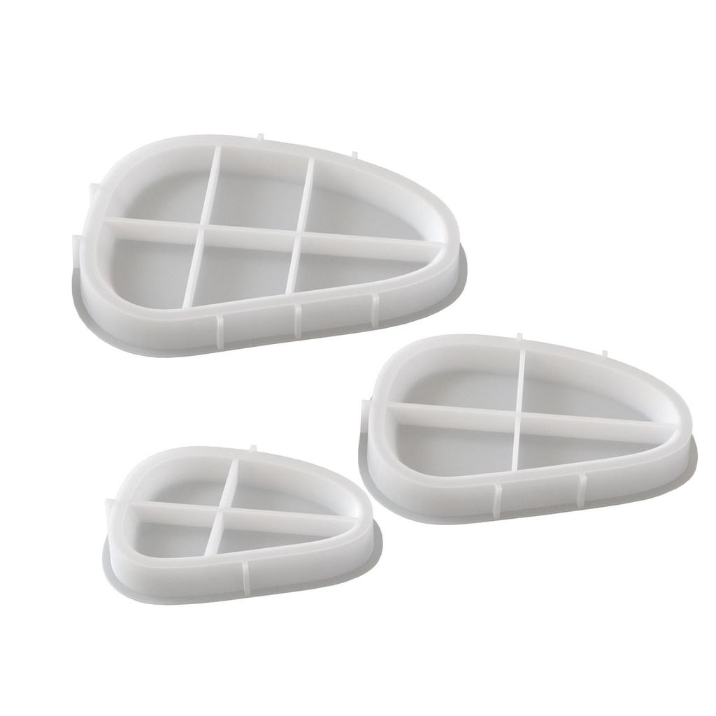 Practical Oval Plate Flexible Silicone Tray With Sturdy Base Great For Dining Table Setting and Event Daily Use